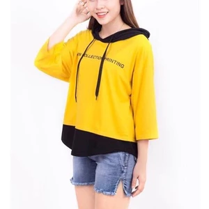 Áo Nỉ Hoodie Nữ Wst Phối Màu Cá Tính Dáng Rộng Thời Trang