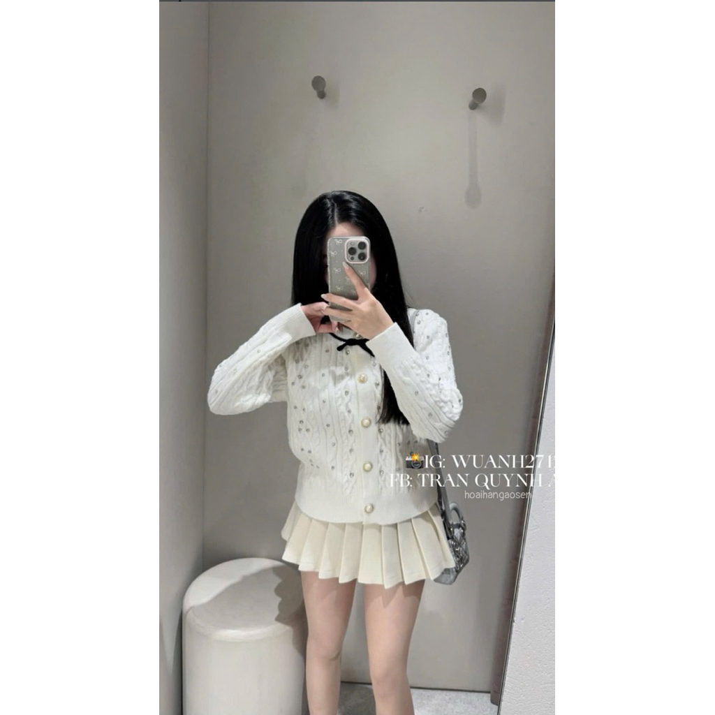 𝑺𝒔𝒖.𝑺𝒕𝒖𝒅𝒊𝒐// ÁO LEN CADIGAN ĐÍNH ĐÁ QCL1