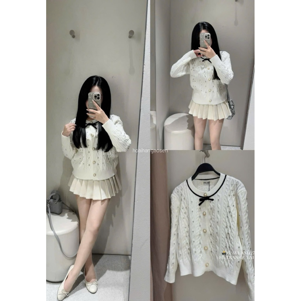 𝑺𝒔𝒖.𝑺𝒕𝒖𝒅𝒊𝒐// ÁO LEN CADIGAN ĐÍNH ĐÁ QCL1