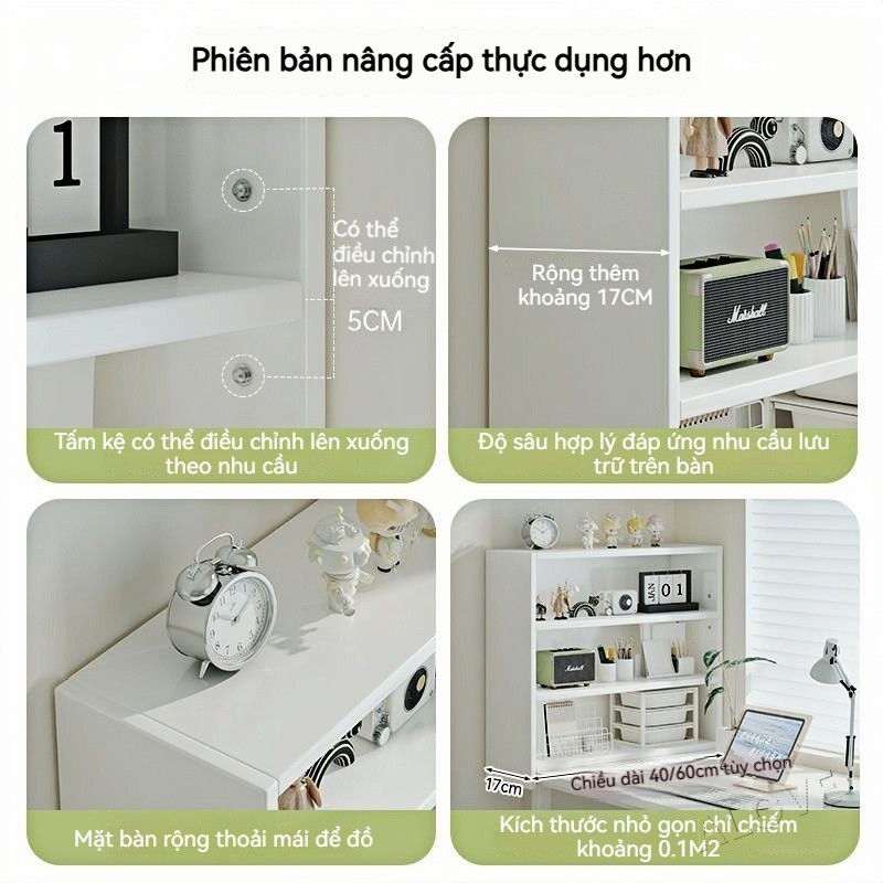 ALOVE Kệ để đồ để bàn có thể điều chỉnh nhiều tầng thiết kế tối giản ván dày chắc chắn | BigBuy360 - bigbuy360.vn