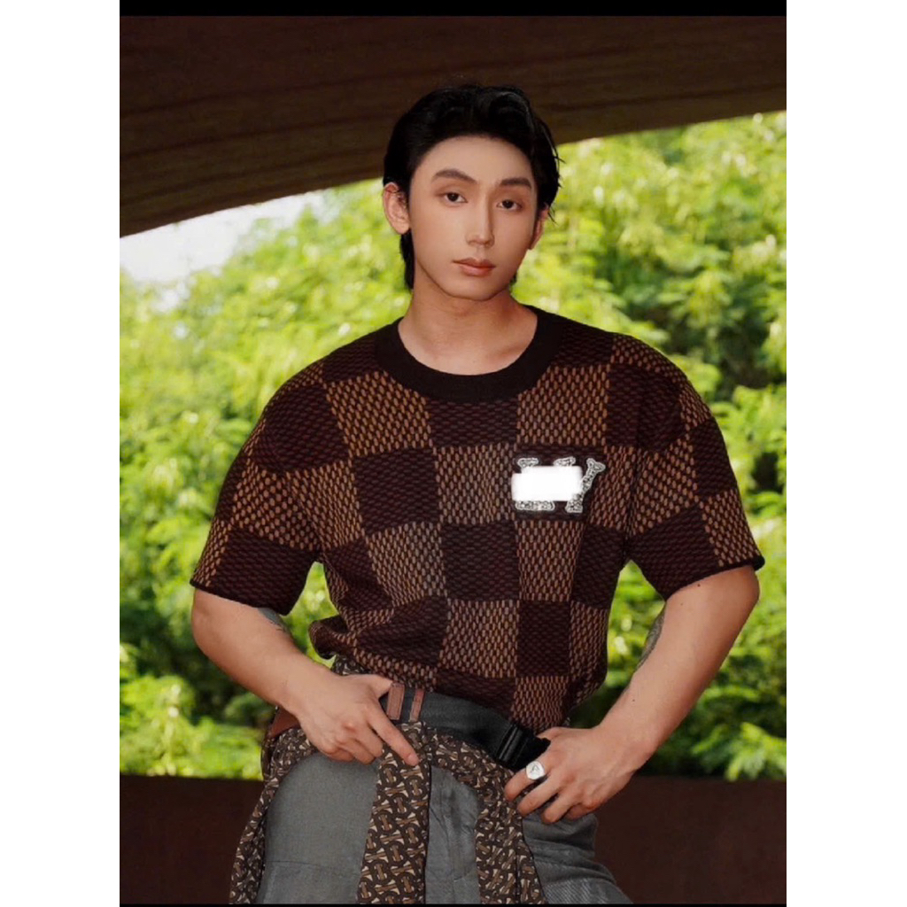 ⚡️[Hight Quality] Áo Phông Len Nam Nữ \/ Caro Nâu Ready To Wear - Điểm Nhấn Đen Phối Nâu Cao Cấp Loại 1