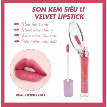 [Số 04. Hồng Đất ] Son Kem Siêu Lì Char.me Velvet Lipsptick Hàn Quốc chính hãng