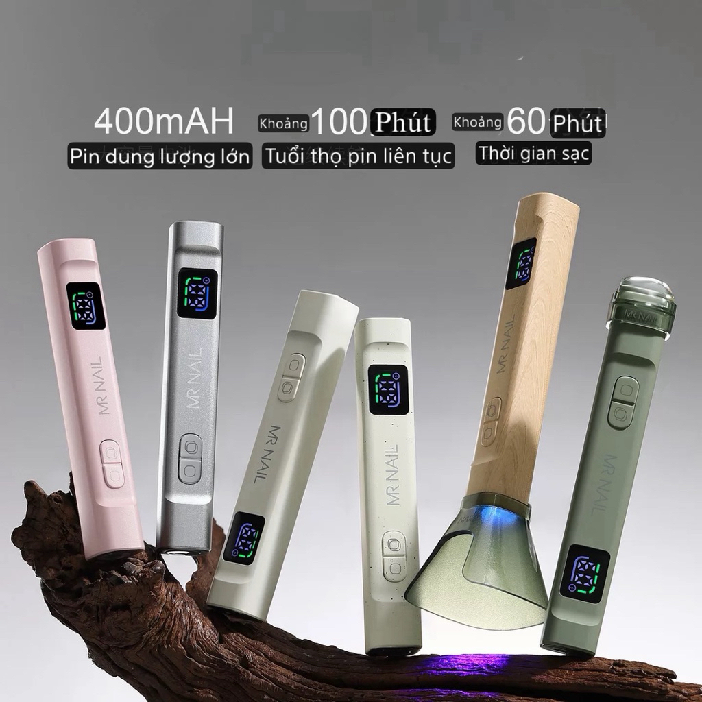 Đèn hơ mini Mr nail bản nâng cấp tặng kèm đầu silicon + bọc đèn