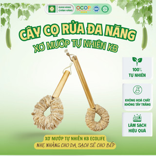 Cây Bùi Nhùi Cọ Rửa Đa Năng Bằng Xơ Mướp Tự Nhiên KB Ecolife  Làm Sạch Không Gây Trầy Xước