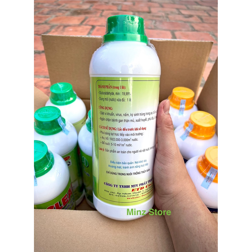 CLEAN 99 Diệt vi khuẩn, virus, nấm và ký sinh trùng, ngừa các bệnh gan thận, xuất huyết cho cá, lươn, ếch... chai (1lít)