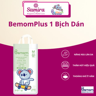 Bỉm Bemom Plus/Summer Size M (6–11kg) – 48 Miếng – Mỏng Mềm Mịn, Thấm Hút Tốt Ngày & Đêm