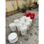 thùng trắng 20l chất liệu nhựa (pp) quai sắt + quai nhựa đã qua sử dụng ( độ mới 95%)