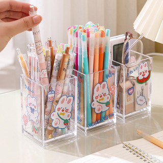 Ống Đựng Bút (B3) HÌNH HỘP Chất Liệu Acrylic Đựng Bút Để Bàn Học Tập, Bàn Làm Việc Tiện Lợi, Dễ Thương Đa Chức Năng