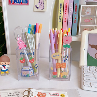 Ống Đựng Bút (B3) HÌNH HỘP Chất Liệu Acrylic Đựng Bút Để Bàn Học Tập, Bàn Làm Việc Tiện Lợi, Dễ Thương Đa Chức Năng