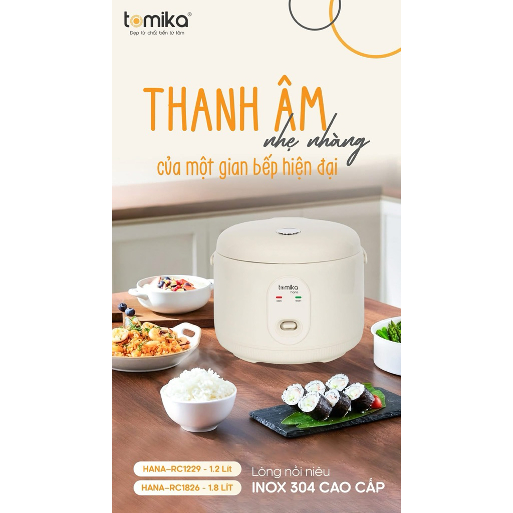 NỒI CƠM ĐIỆN TOMIKA – RUỘT INOX 304 HOT HIỆN NAY | Shopee Việt Nam
