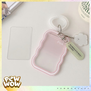 Bao Đựng Thẻ Nhân Viên Viền Nhựa Dẻo PVC Mặt Kính Mica Phong Cách Họa Tiết Green Tag Màu Pastel Cute Đáng Yêu