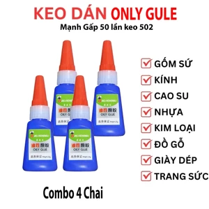 Combo 4 Lọ Keo OILY GLUE Đa Năng Gấp 50 Lần Keo 502 Trọng Lượng 20g Chất Lượng Đảm Bảo