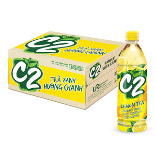 Thùng 24 chai Trà xanh C2 hương chanh 455ml