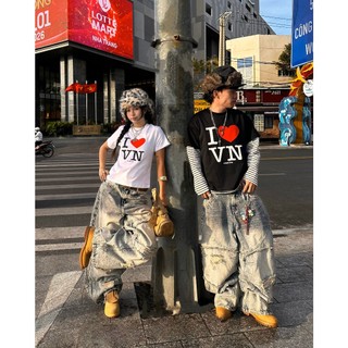 Áo Thun Tay Ngắn Premium Cotton I LOVE ''VN" / BOXY & BABYTEE