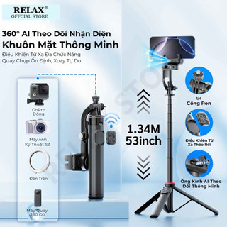 Gimbal Xoay 360 Độ AI C22, Tripod Điện Thoại Livestream, Chụp ảnh chống rung xoay theo vật thể