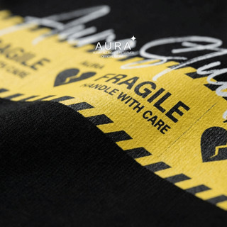 Áo thun Aura✦ Fragile Oversized Tee 100% Cotton Unisex T-shirt