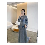 [SẴN - HOẢ TỐC] Set Len Bầu Thu Đông BAOBAO MOM - Áo Họa Tiết Hoa & Chân Váy Dài, Len Dệt Kim Mềm Mịn — ảnh 3