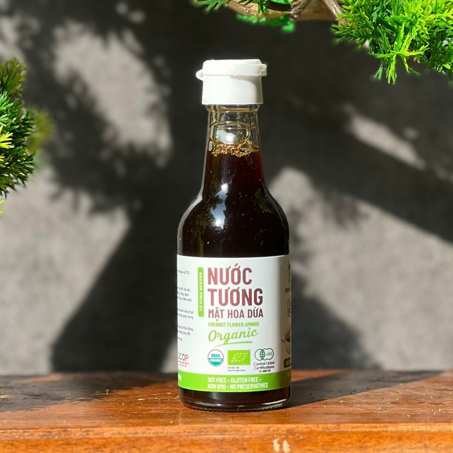 Sokfarm - Nước tương mật hoa dừa organic Sokfarm 60ml - Dòng ít muối