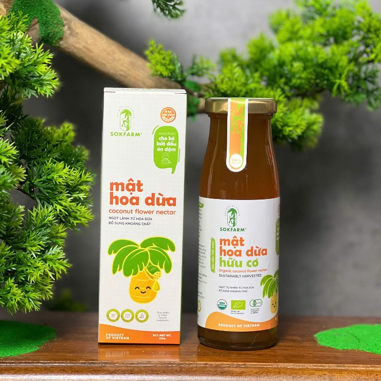 Sokfarm - Mật hoa dừa cô đặc organic Sokfarm cho bé 250g