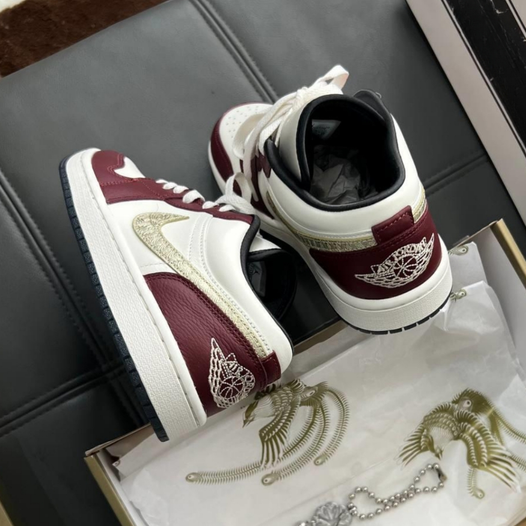 Giày Sneaker Nam Nữ, Giày Thể Thao Cổ Thấp Đỏ Vệt Vàng, Xanh Navy Vệt Xám (CÓ HỖ TRỢ ĐỔI SZ)