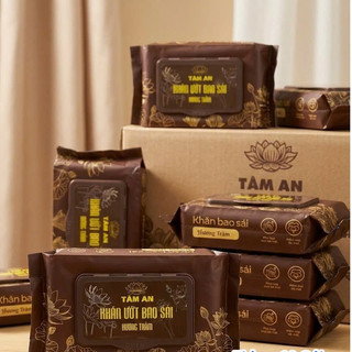 Thùng 10 Gói Khăn Ướt Bao Sái Ban Thờ Tâm An  , Khăn Ướt Lau Ban Thờ Hương Trầm