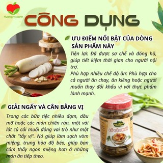 XÁ BẤU MUỐI, CỦ CẢI MUỐI AN NHIÊN 350GR , MÓN ĂN CHAY MANG HƯƠNG VỊ TRUYỀN THỐNG