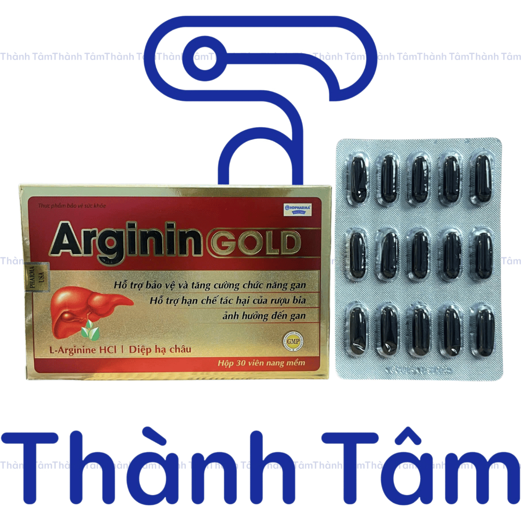 Viên uống ARGININ GOLD hỗ trợ bảo về và tăng cường chức năng gan, thanh nhiệt, làm mát gan - Hộp 30 viên