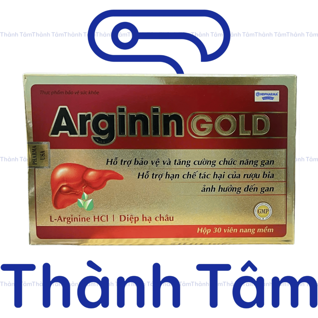 Viên uống ARGININ GOLD hỗ trợ bảo về và tăng cường chức năng gan, thanh nhiệt, làm mát gan - Hộp 30 viên