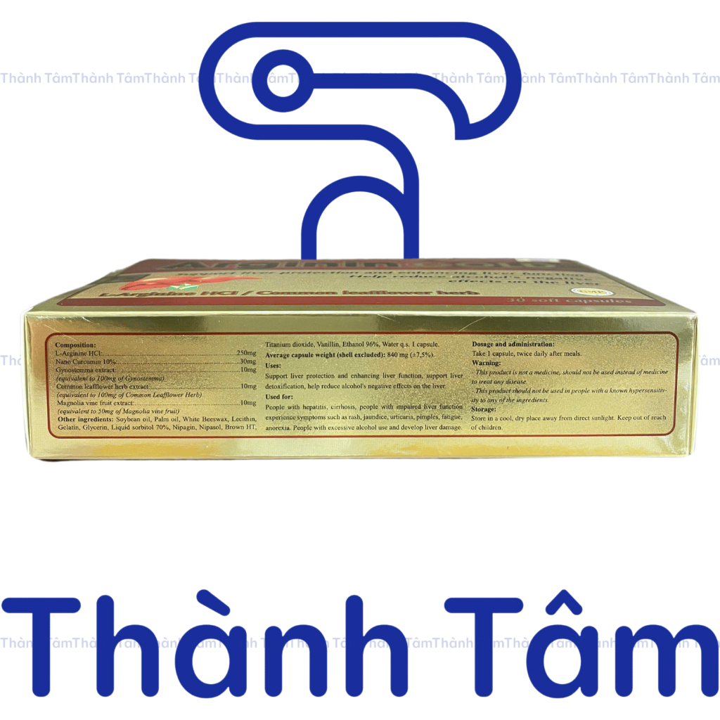 Viên uống ARGININ GOLD hỗ trợ bảo về và tăng cường chức năng gan, thanh nhiệt, làm mát gan - Hộp 30 viên