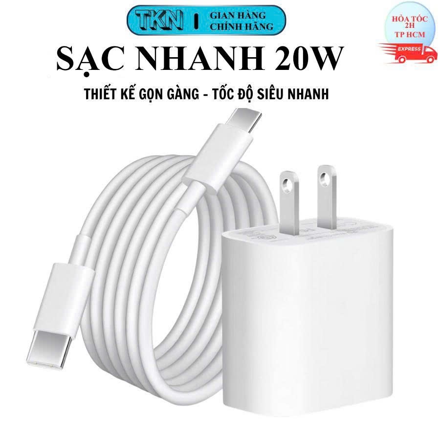 Bộ sạc nhanh PD 20W cao cấp chính hãng TKN. Bảo hành 1 năm.
