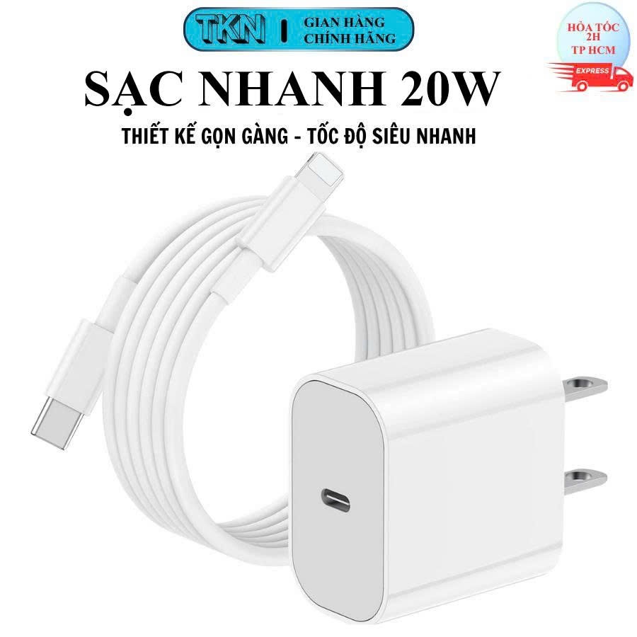 Bộ sạc nhanh PD 20W cao cấp chính hãng TKN. Bảo hành 1 năm.