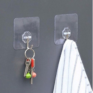Combo Móc Dán Tường LS1-0661-847 Siêu Dính, Trong Suốt, Chịu Lực Tốt Treo Tường Chắc Chắn