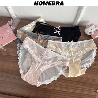 Quần lót nữ cao cấp lưới phối satin sang trọng cạp cao tôn dáng sexy viền ren tinh tế xinh xắn L8127