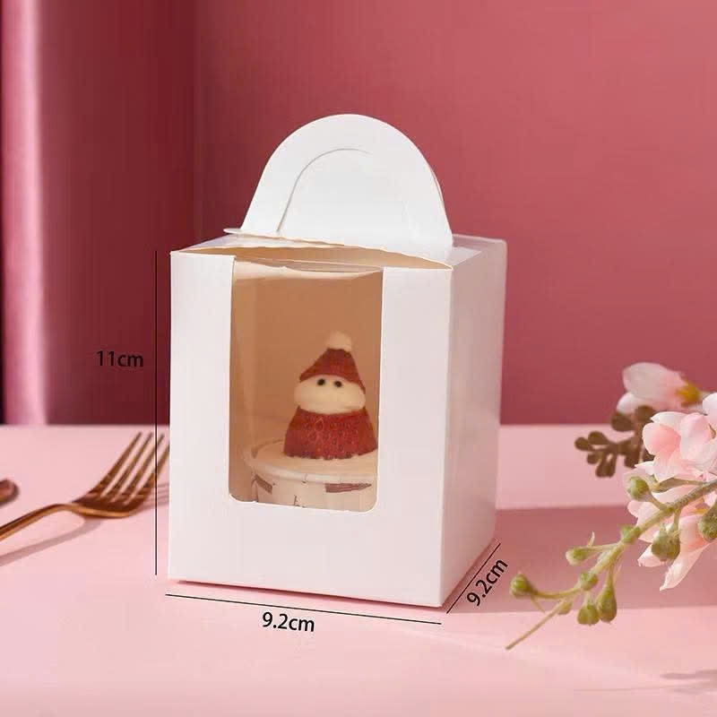 SET 10 Hộp Đựng Bánh Cupcake, Bánh Trứng Tart, Bánh Cupcake 1 bánh, 4 bánh, 6 bánh, 12 bánh Màu Trắng