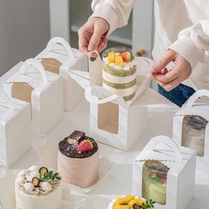 SET 10 Hộp Đựng Bánh Cupcake, Bánh Trứng Tart, Bánh Cupcake 1 bánh, 4 bánh, 6 bánh, 12 bánh Màu Trắng