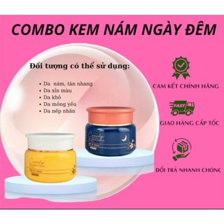 COMBO Ngày Đêm CINNLY Blur Melasma Mờ Thâm, Nám, Xạm, Tàn Nhang lâu năm, giúp da trắng sáng mịn màng