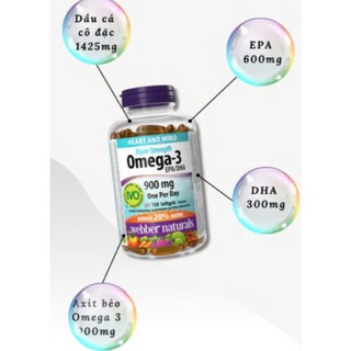 [KOL] TPBVSK Viên Uống Omega3 Webber Naturals Triple Strength Omega-3 / Triple Strength Omega-3 with CoQ10
