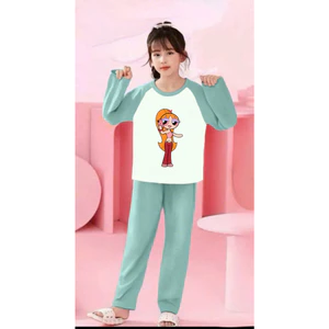 🌸 BỘ ĐỒ BÉ GÁI DÀI TAY – HÌNH CỰC ĐÁNG YÊU 🐱💕 DS455