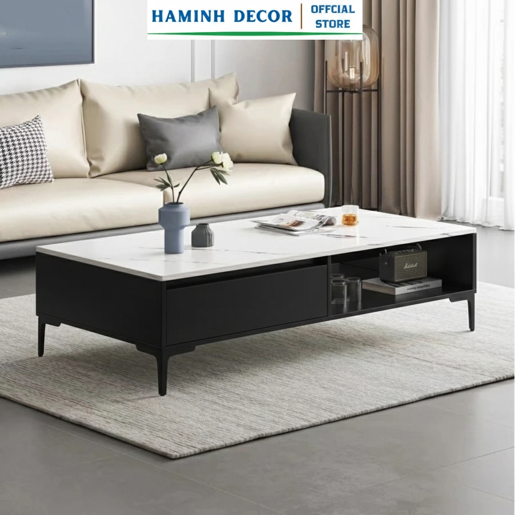 Bàn trà sofa  trang trí phòng khách, bàn nước decor phòng khách, bàn sofa phòng khách - HM296