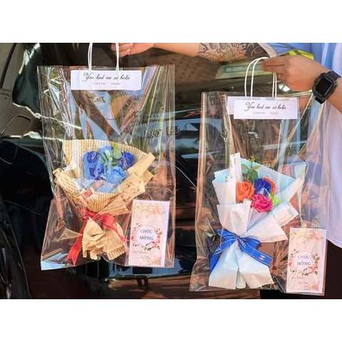 (RẺ 50c) Túi đựng hoa, túi kính. Combo  50-100 túi Xxs , Xs, S, M, L, túi quà 25x30