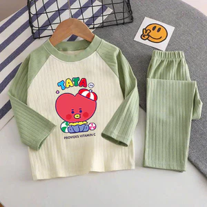 🌸 ĐỒ BỘ BÉ GÁI DÀI TAY GÂN MỀM MỊN – HÌNH DỄ THƯƠNG 🌸 DG448