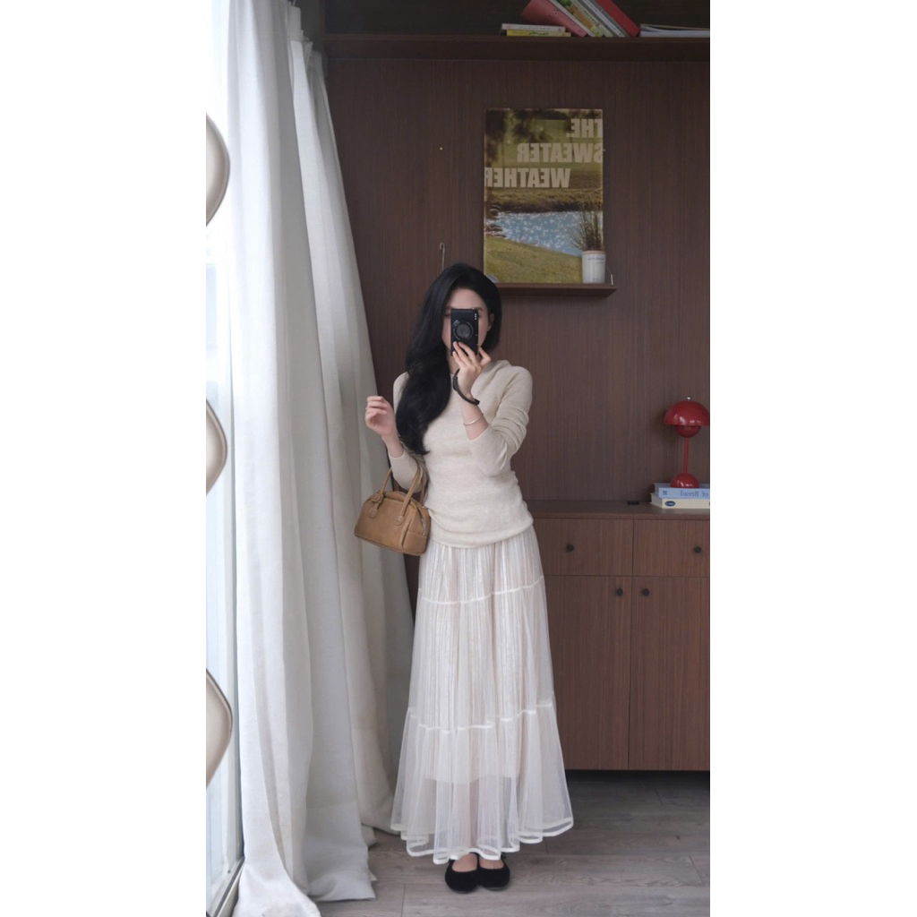 Áo len tăm trơn dài tay cổ tròn (QC Loại 1) Nữ the.sweaterweather TSW