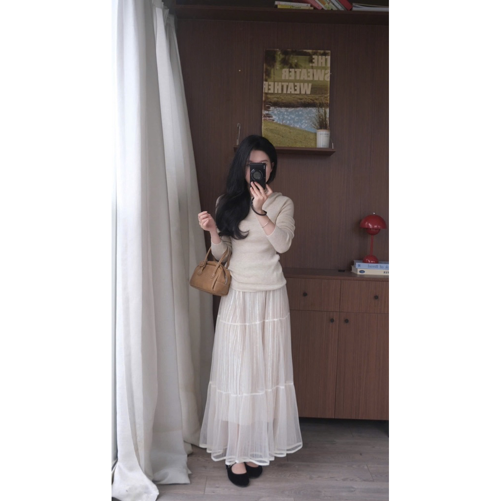 Áo len tăm trơn dài tay cổ tròn (QC Loại 1) Nữ the.sweaterweather TSW