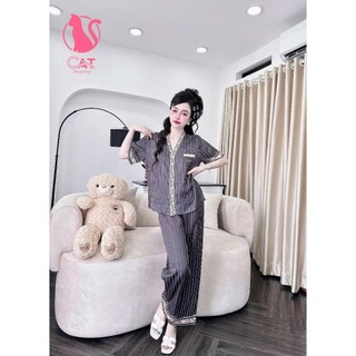 đồ ngủ pijama quần dài cổ chữ Y in họa tiết 3D sắc nét  (DB147)