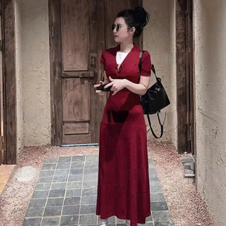 Váy Body Thun Trơn Cổ Polo Phối CúC Dáng Dài Đơn Giản Sang Chảnh Siêu Xinh