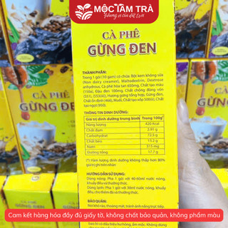 Cà Phê Gừng Đen Mật Ong – Coffee Hòa Tan 3in1 Thơm Ngon, Dễ Uống, Hộp 15 Gói