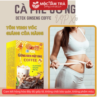 Cà Phê Gừng Đen Mật Ong – Coffee Hòa Tan 3in1 Thơm Ngon, Dễ Uống, Hộp 15 Gói