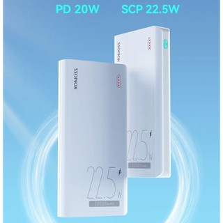 Pin Dự Phòng Romoss Sense 6FS 20000mAh (PPM20-251) 2 USB-A out 22.5W & TypeC PD 20W (Trắng) - Phụ Kiện Nhất Tín