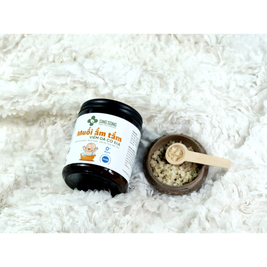 Combo 2 Muối tắm I hỗ trợ làm sạch dịu nhẹ cho bé V iêm Da cơ địa SingSong