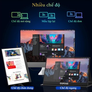 Màn Hình Di Động 16.1" Gaming 144Hz IPS Cảm Ứng Type-C HDMI Hỗ Trợ Laptop ĐT PS5 Switch Phụ